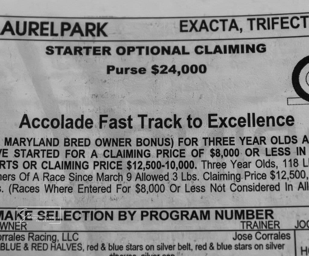 Accolade Sponsored Race Number